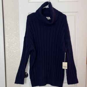a.n.a Women's Deep Blue Cowl Neck Sweater